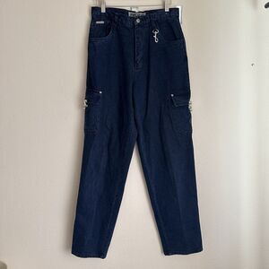 Vintage Pure Gear‎ Jeans Mens 29x32 Denim Cargo Jeans Metal Closure Baggy Y2K
